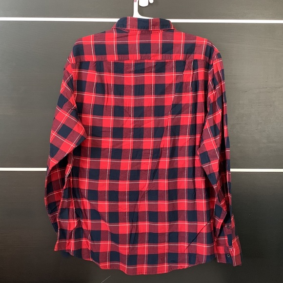 Goodfellow & Co. Mens Ripe Red Plaid Flannel Shirt - Picture 10 of 10